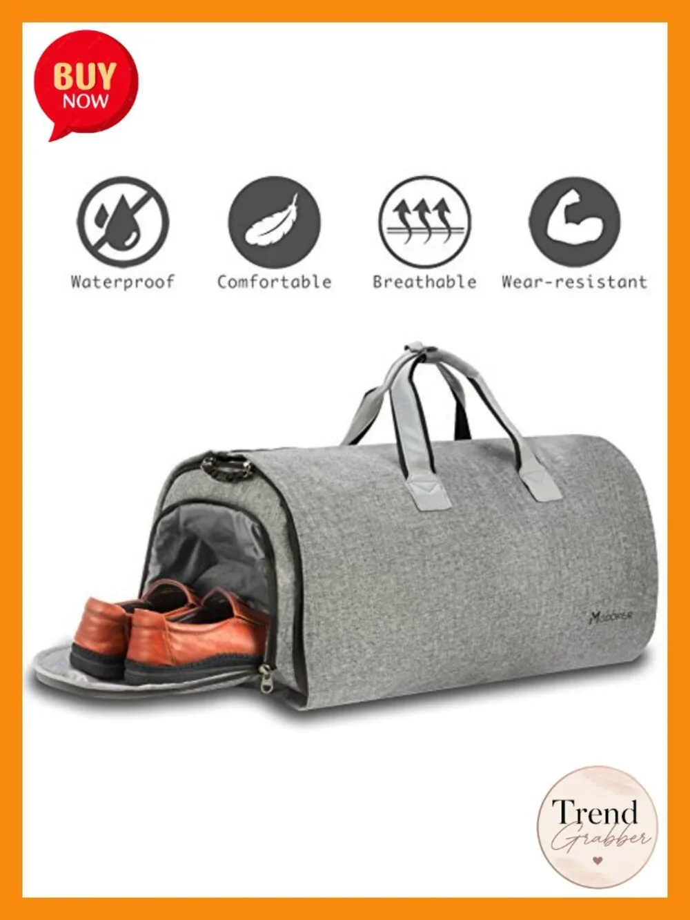 Convertible Garment Duffel Bag Carry On Suit Travel 2 in 1 with Shoulder Strap